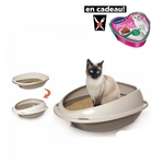 Bac-Litière-Chat-FLYCAT-caisse-chaton-maison-boite-ouverte-toilette-la boutik du chat