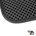 Litière-taille-chat-détails-nid abeille-pliable-portatble-voyage-caisse-toilette-chaton-tapis-gris-propreté- la boutik du chat