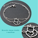 Bracelet Double couleur or ou argent en acier inoxydable pour femme -La BoutiK du Chat