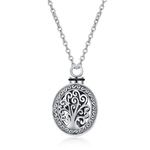 Collier Urne souvenir en acier inoxydable arbre de vie - Coeur cinéraire précieux - La BoutiK du Chat
