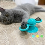 jouet rotatif pour chat chaton bleu jaune vert relaxant ventouse cadeau - La BoutiK du Chat