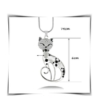 collier chat opale