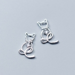 Trusta-boucles-d-oreilles-en-argent-Sterling-925-pour-femme-bijoux-en-forme-d-animal-chat