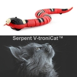 Jouets - Serpent V-troniCat™ électronique interactif à détection intelligente pour chat, Rechargeable par USB
