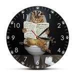 Horloge-murale-silencieuse-chat-chaton-sur-les-toilettes-avec-journal-chambre-coucher-Art-mural-dr-le