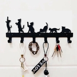 Porte-clés en métal décor de 6 Chats - décoration féline - la boutik du chat