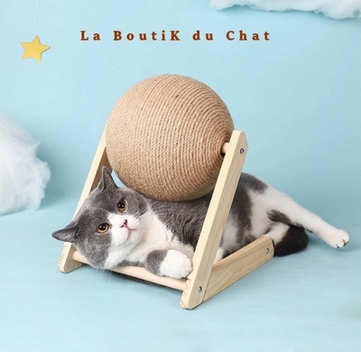 Boule en Sisal 1 jouet Griffoir  pour CHAT - La BoutiK du Chat