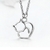 pendentif collier femme bijou chat coeur argent amoureux cadeau - La BoutiK du Chat