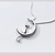 collier pendentif Chat sous influence de la Lune en Argent - La BoutiK du Chat