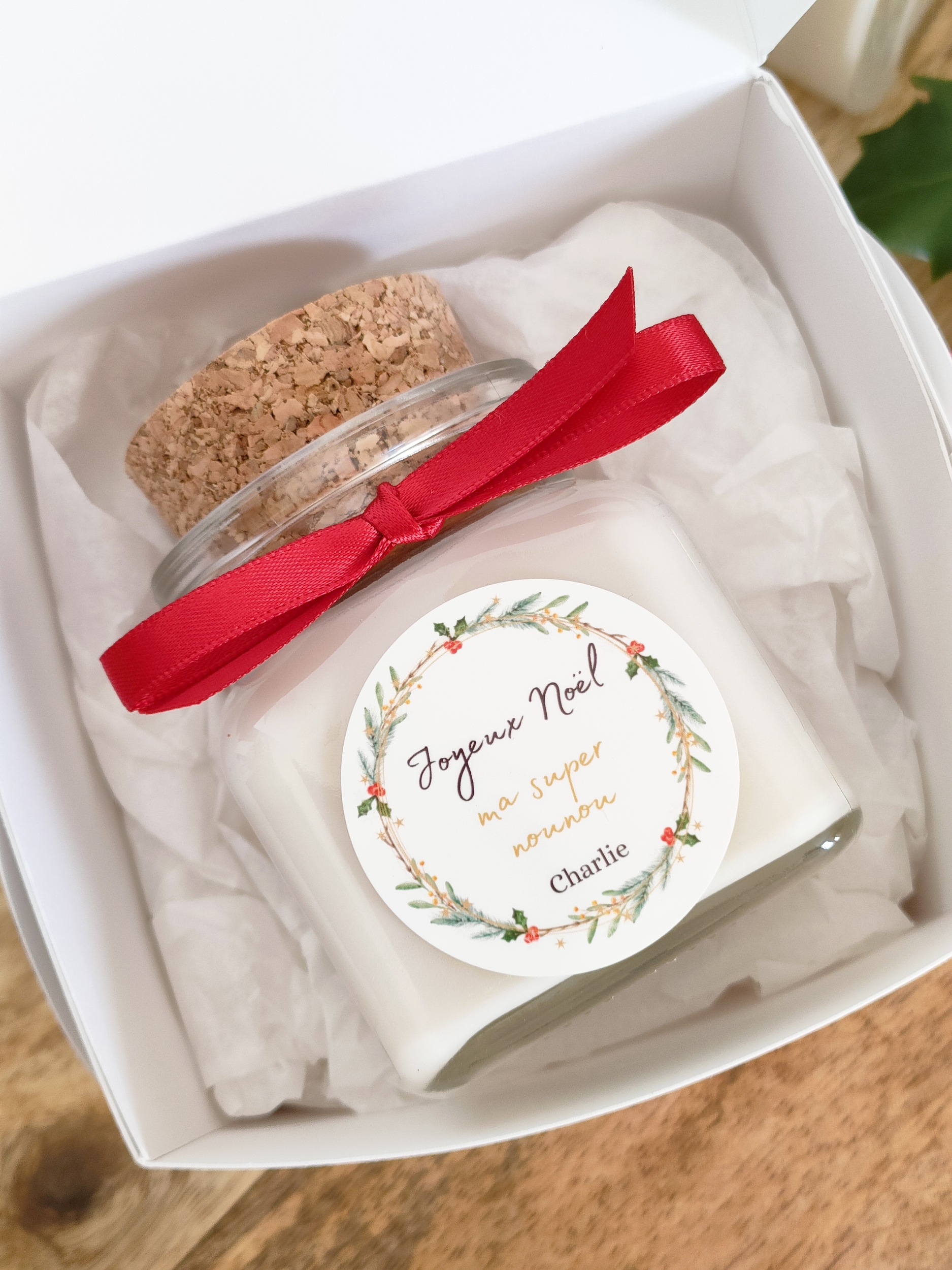 Bougie personnalisée liège 80g