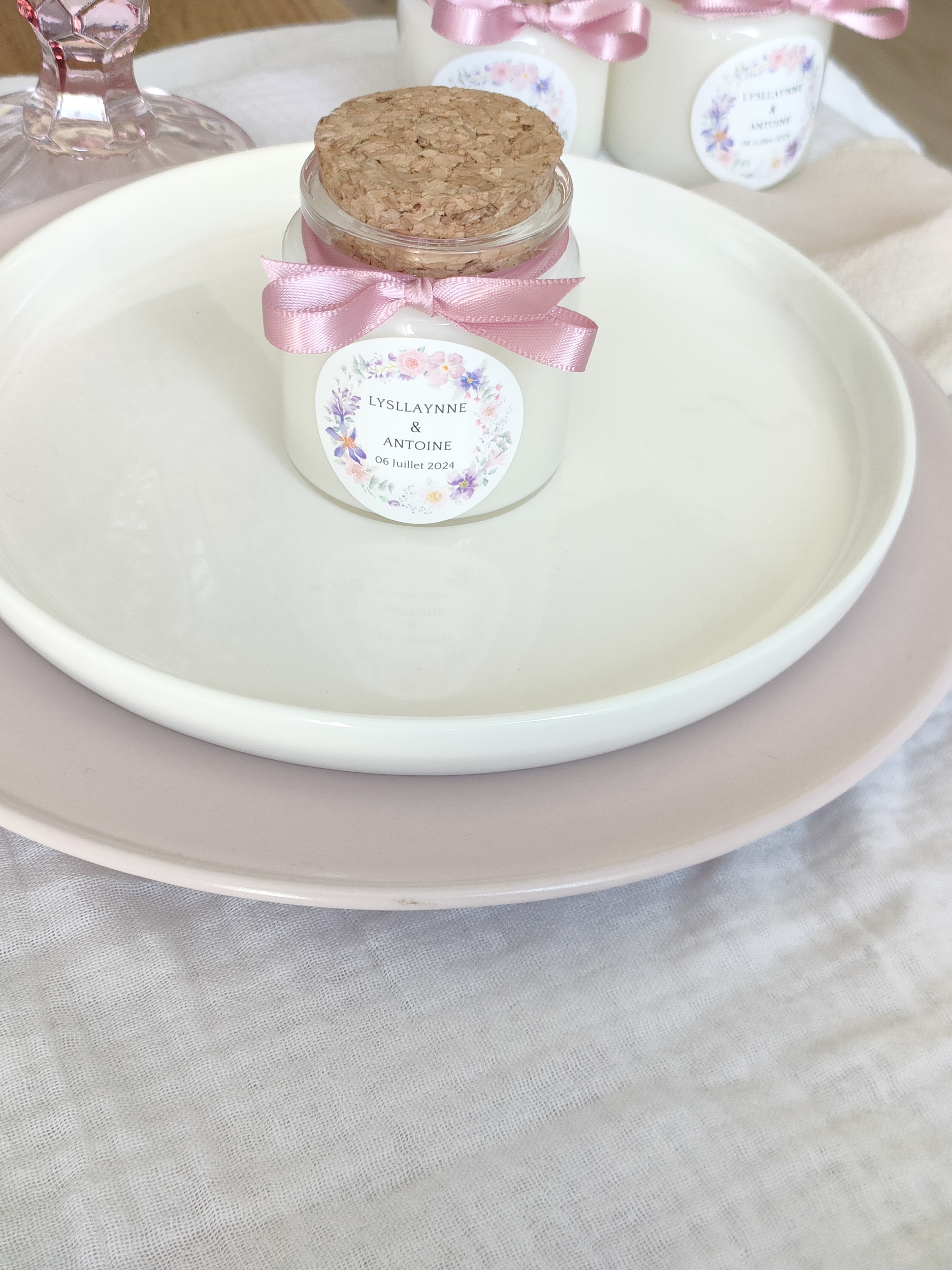 bougie personnalisée mariage