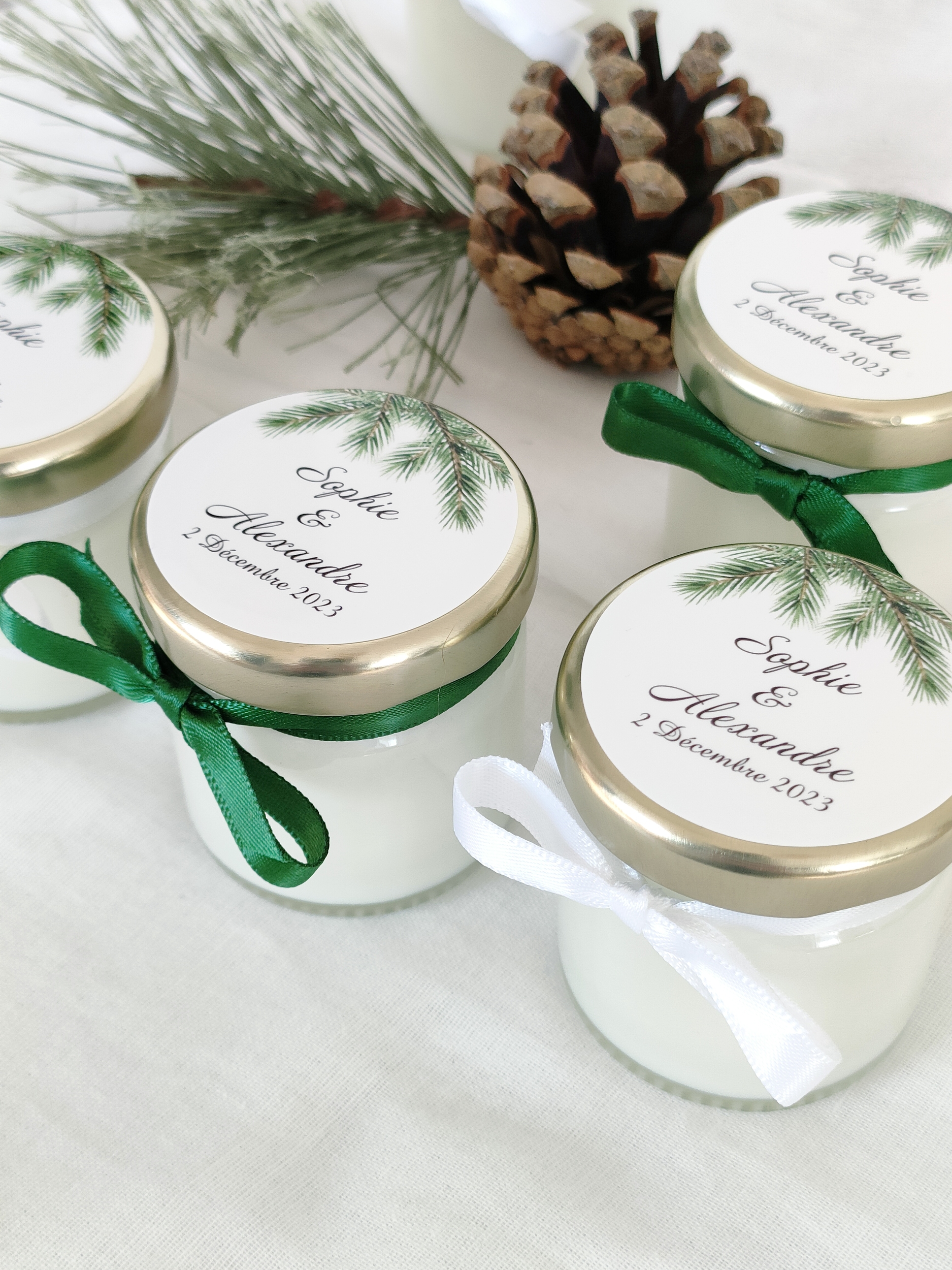 bougie mariage theme noel