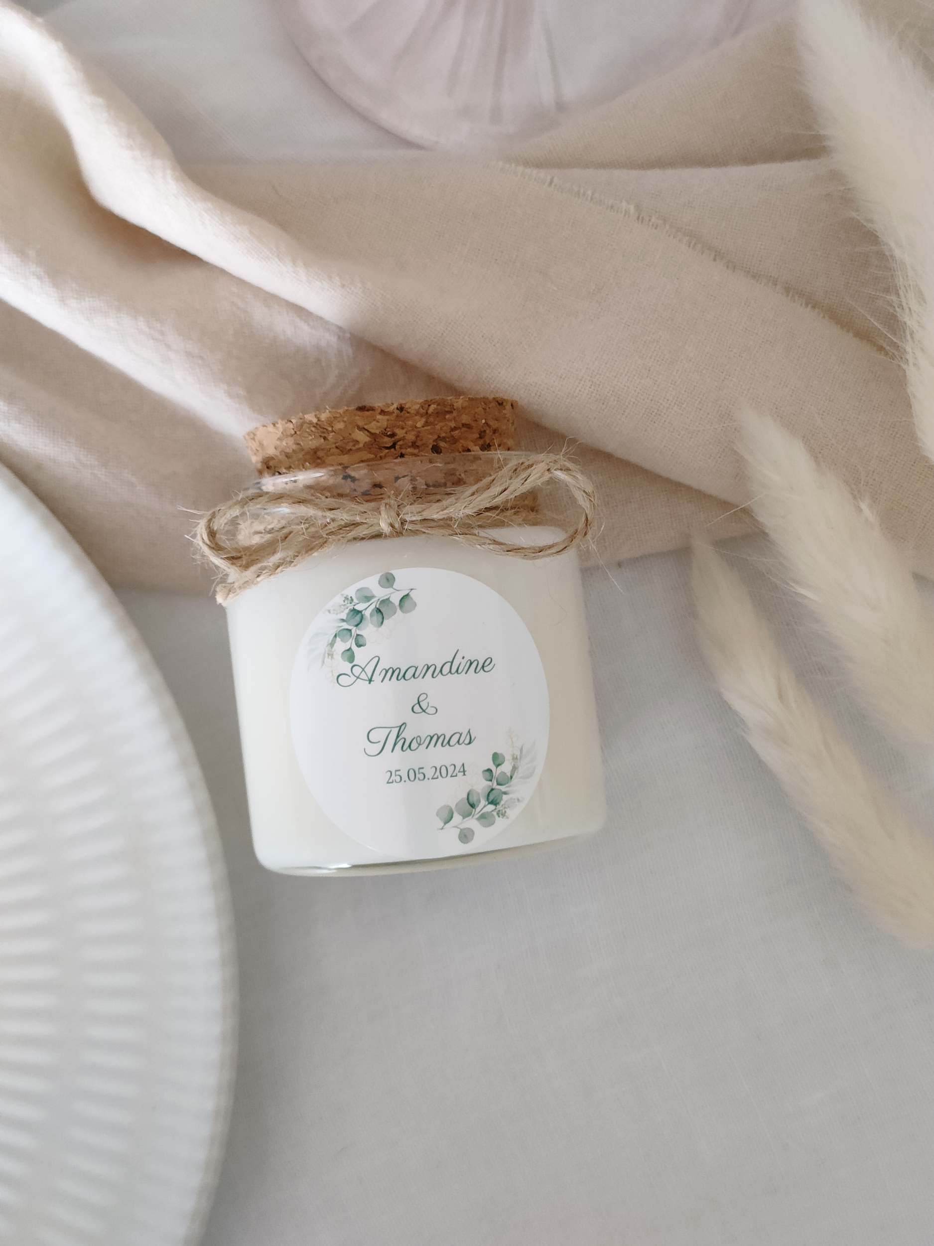 bougie personnalise mariage