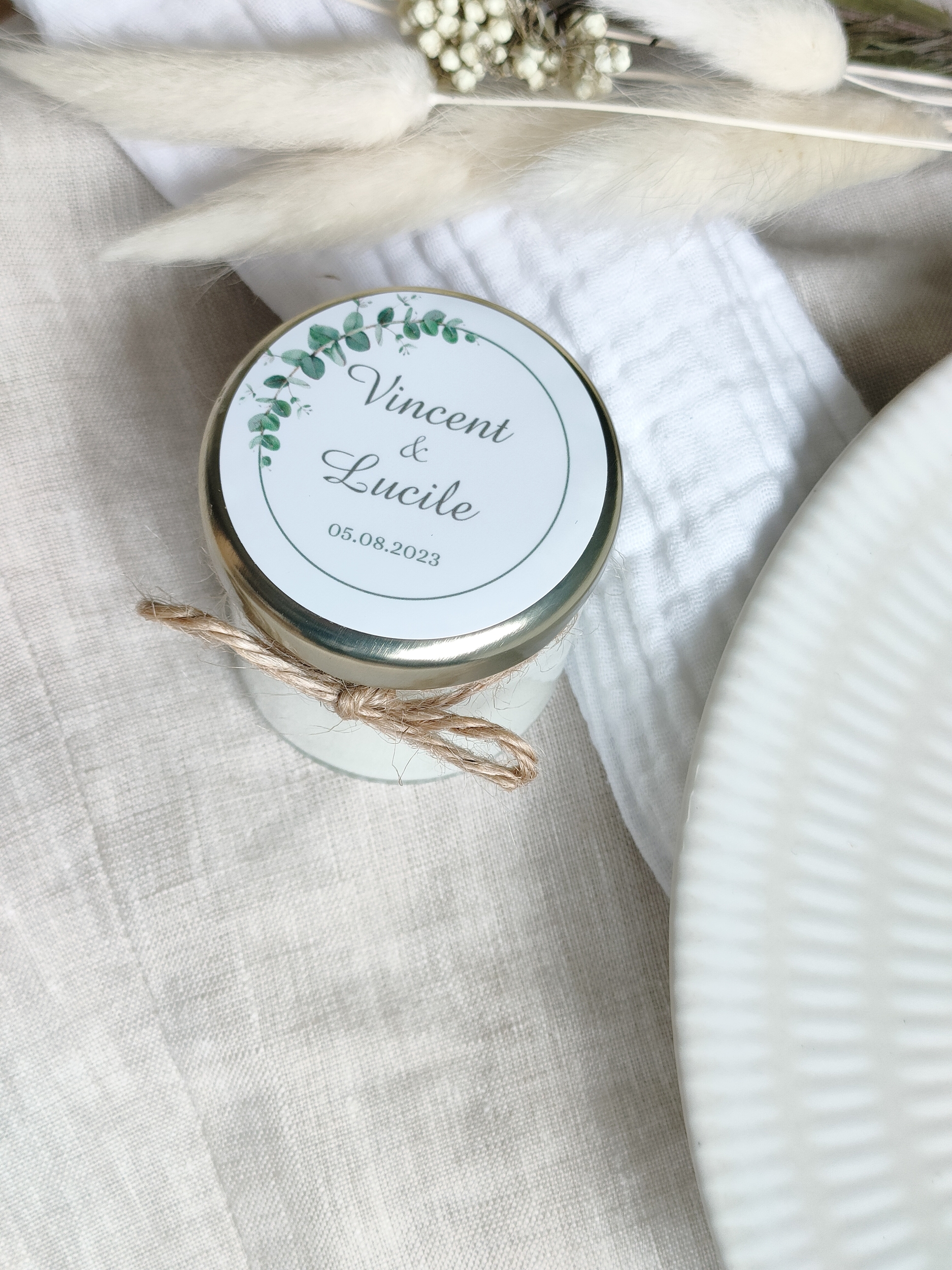 bougie personnalise mariage