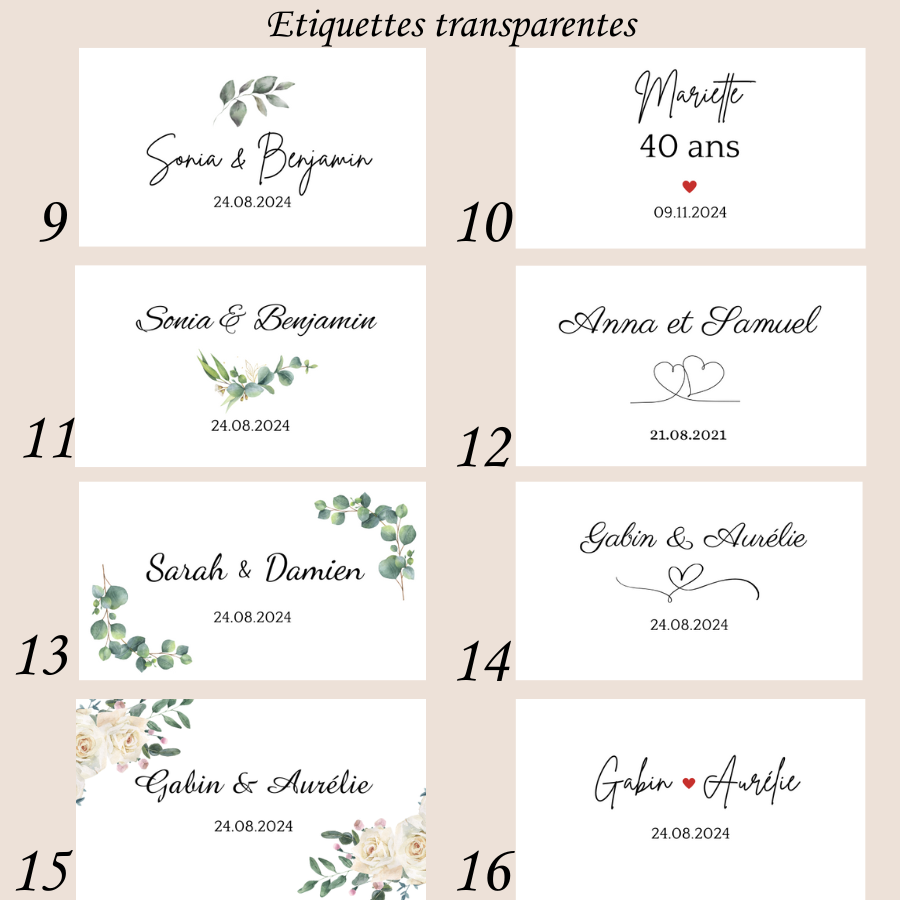etquette bougie mariage