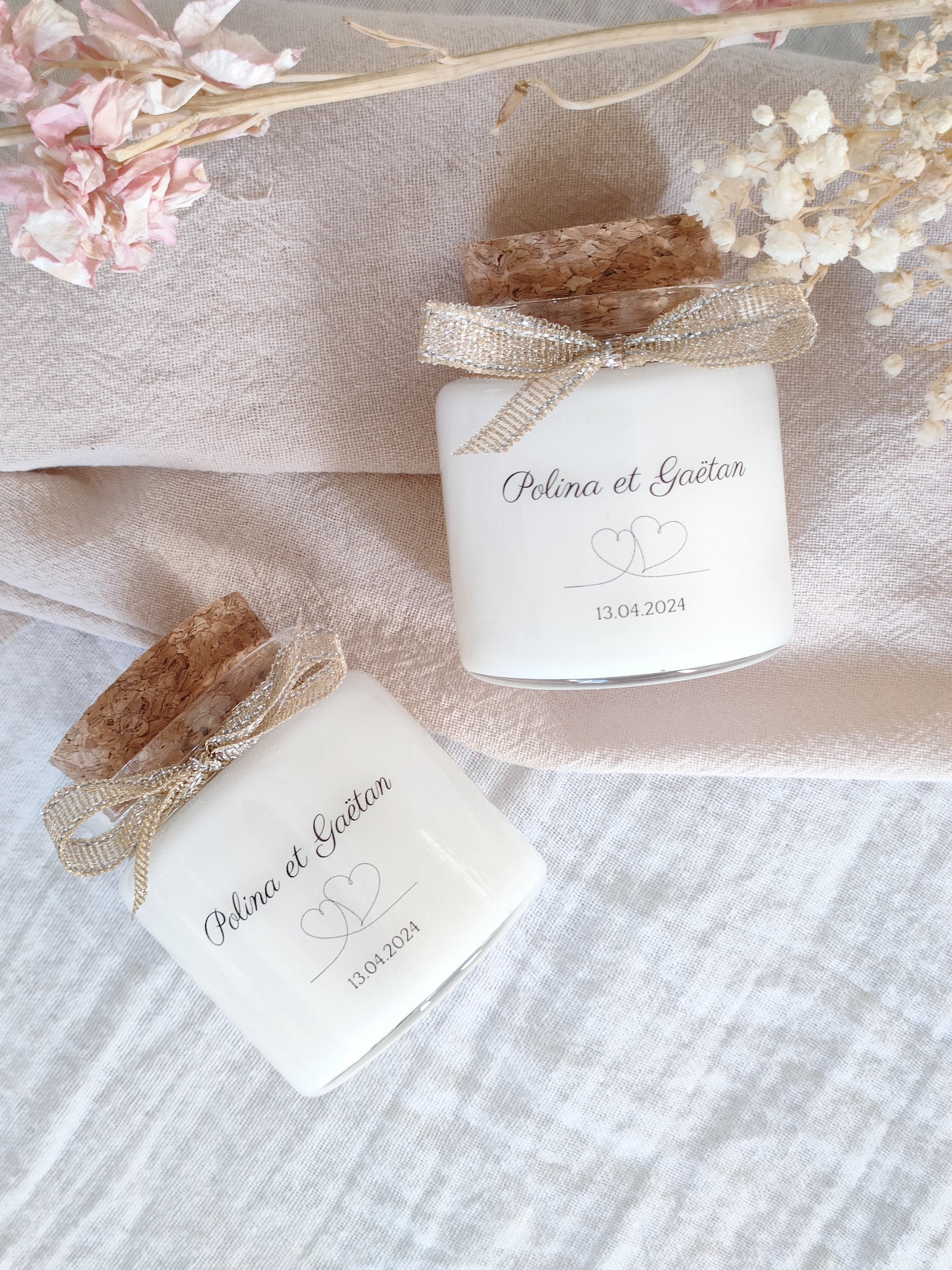 bougie personnalise mariage