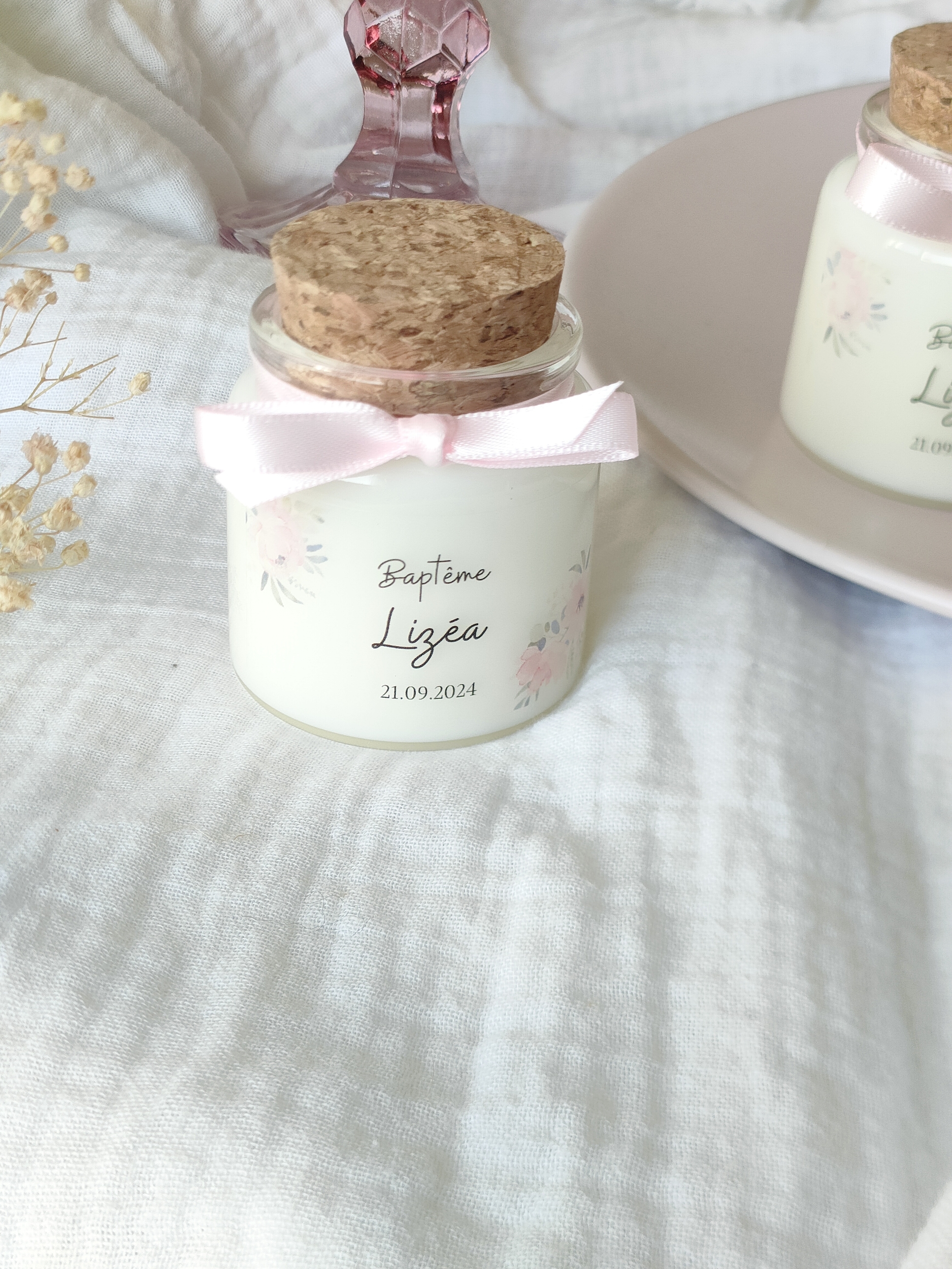bougie bapteme fille