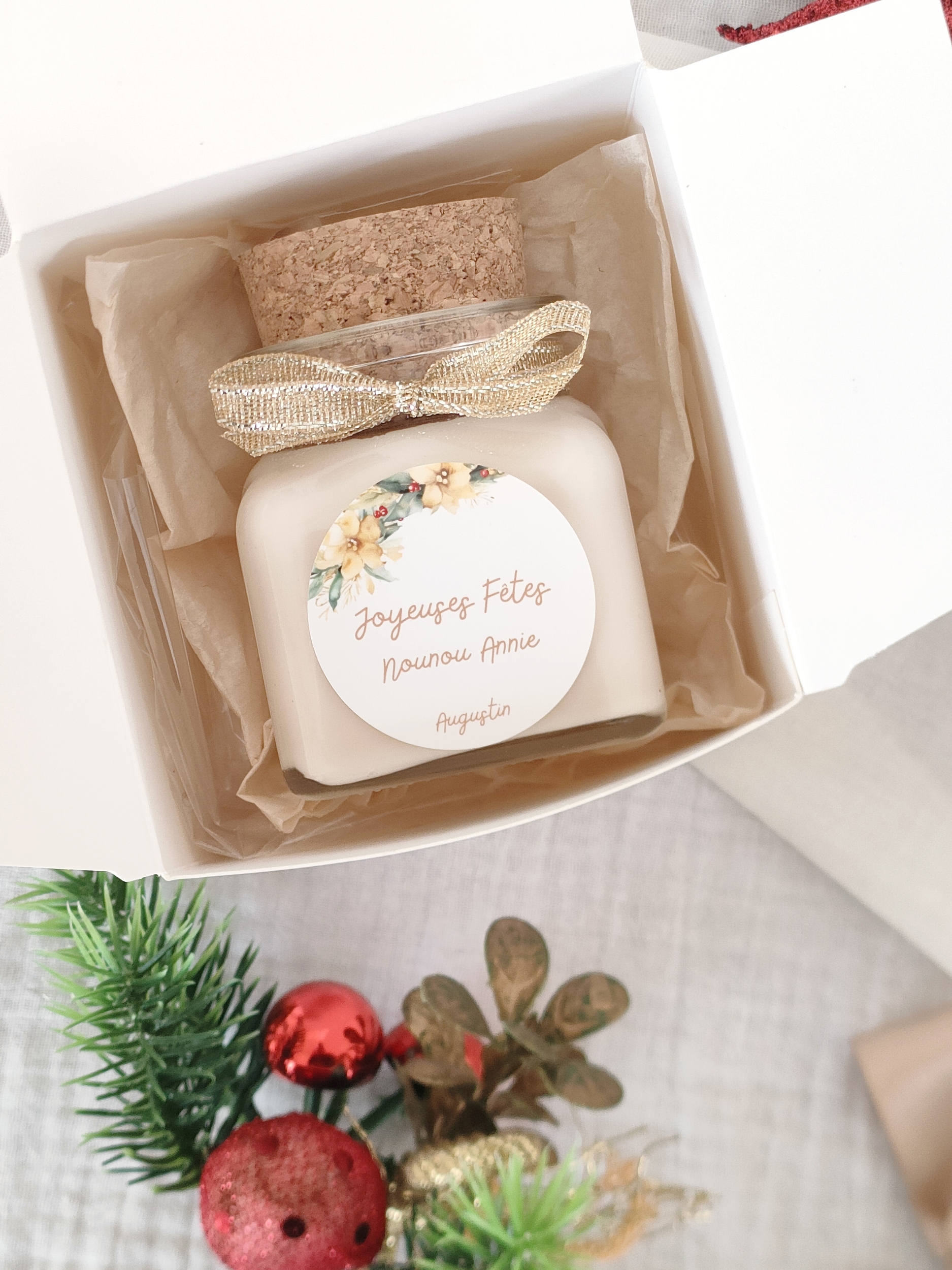bougie noel maitresse