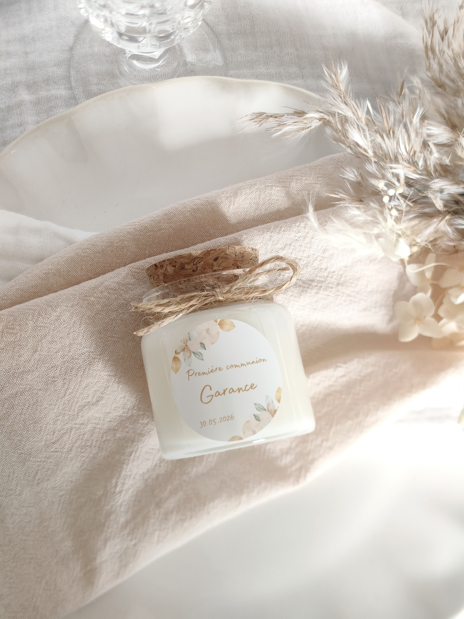 bougie communion prénom