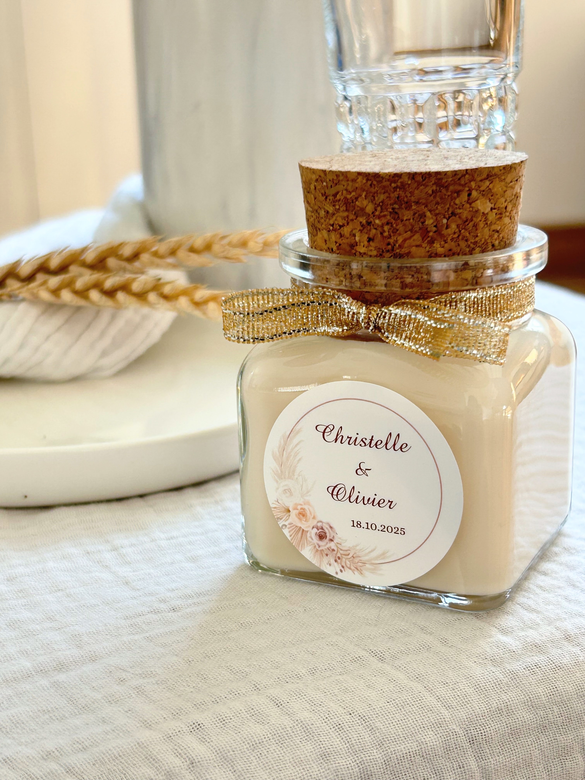 bougie mariage personnalise