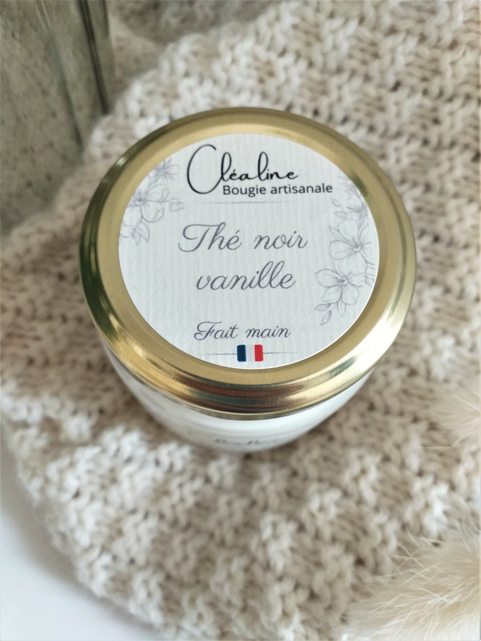 Bougie artisanale Thé noir vanille (2)