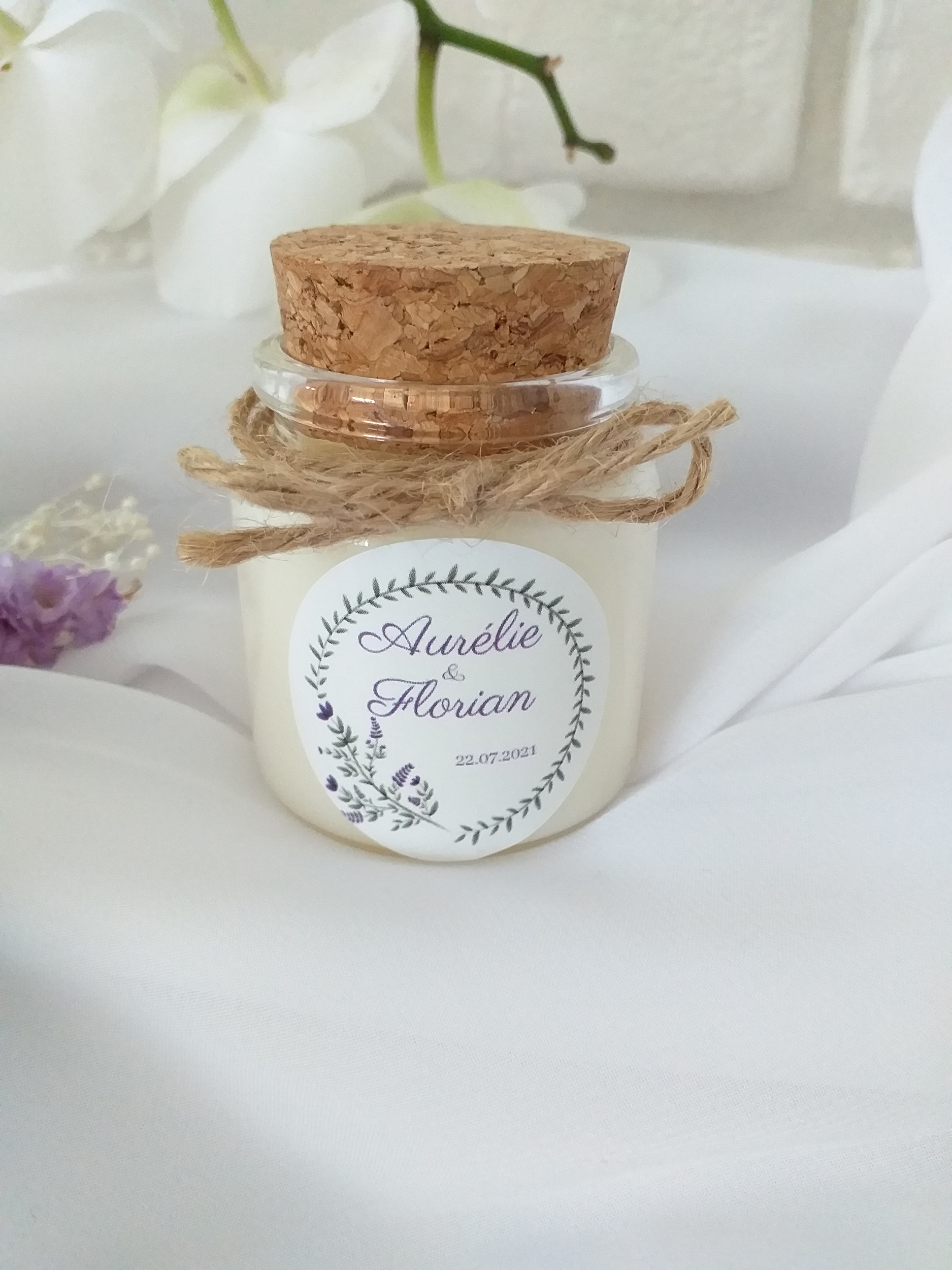 mini bougie mariage