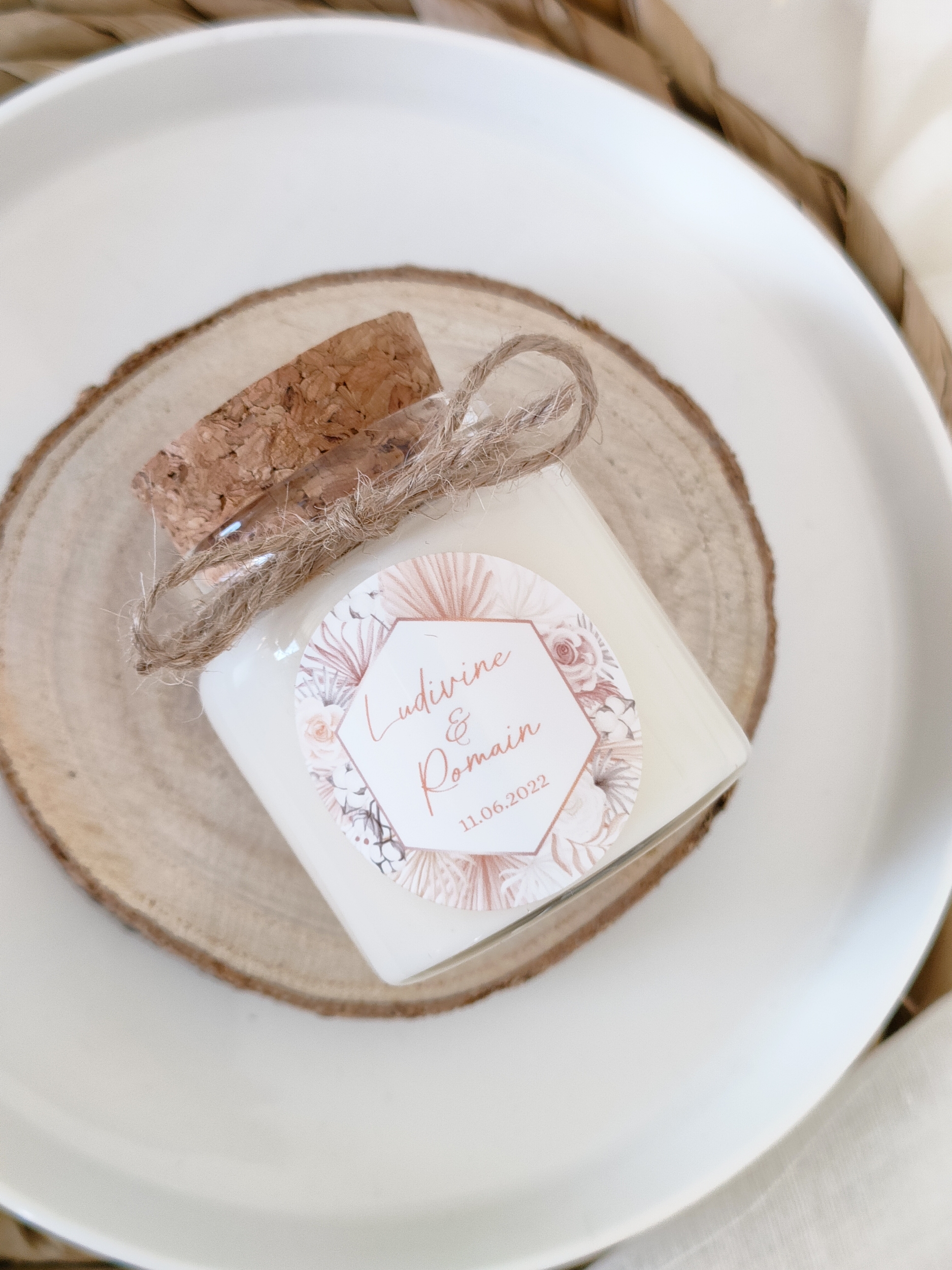 bougie personnalisée mariage
