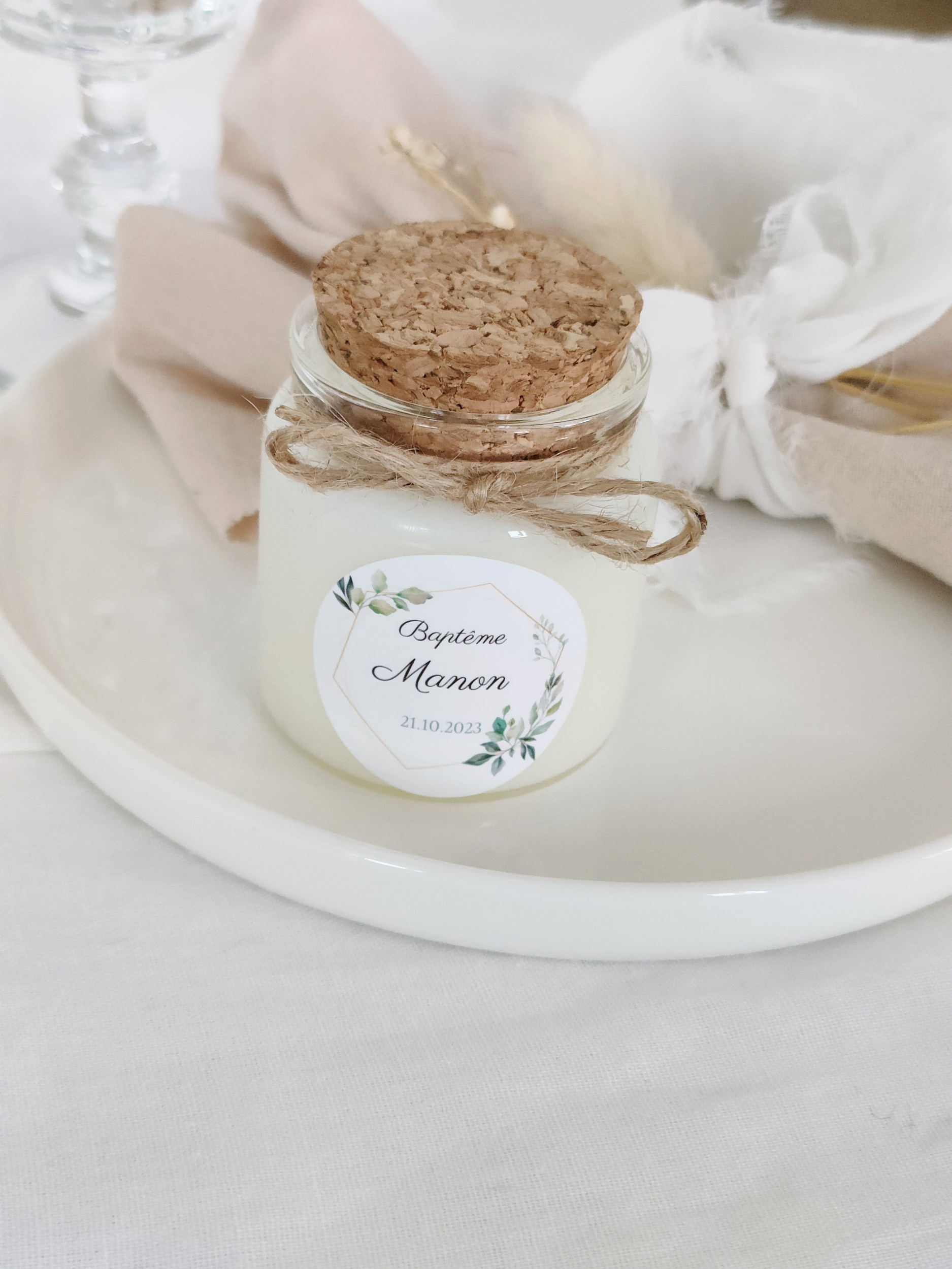 Bougie baptême
