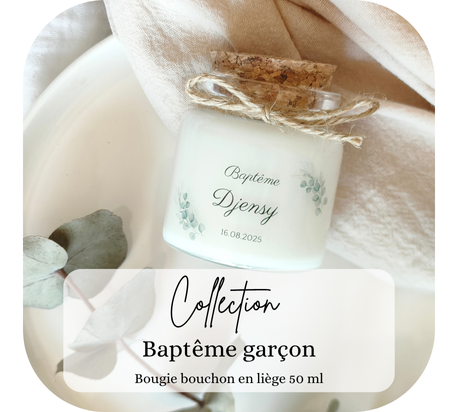 bougie bapteme garcon