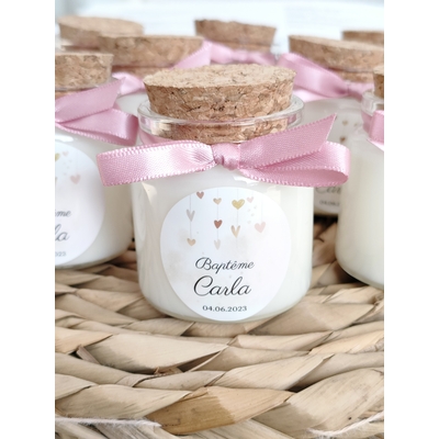 bougie thème rose