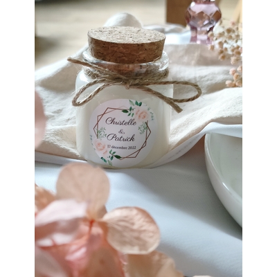 Mini bougie- Cadeaux invités mariage - cléaline-bougie-artisanale
