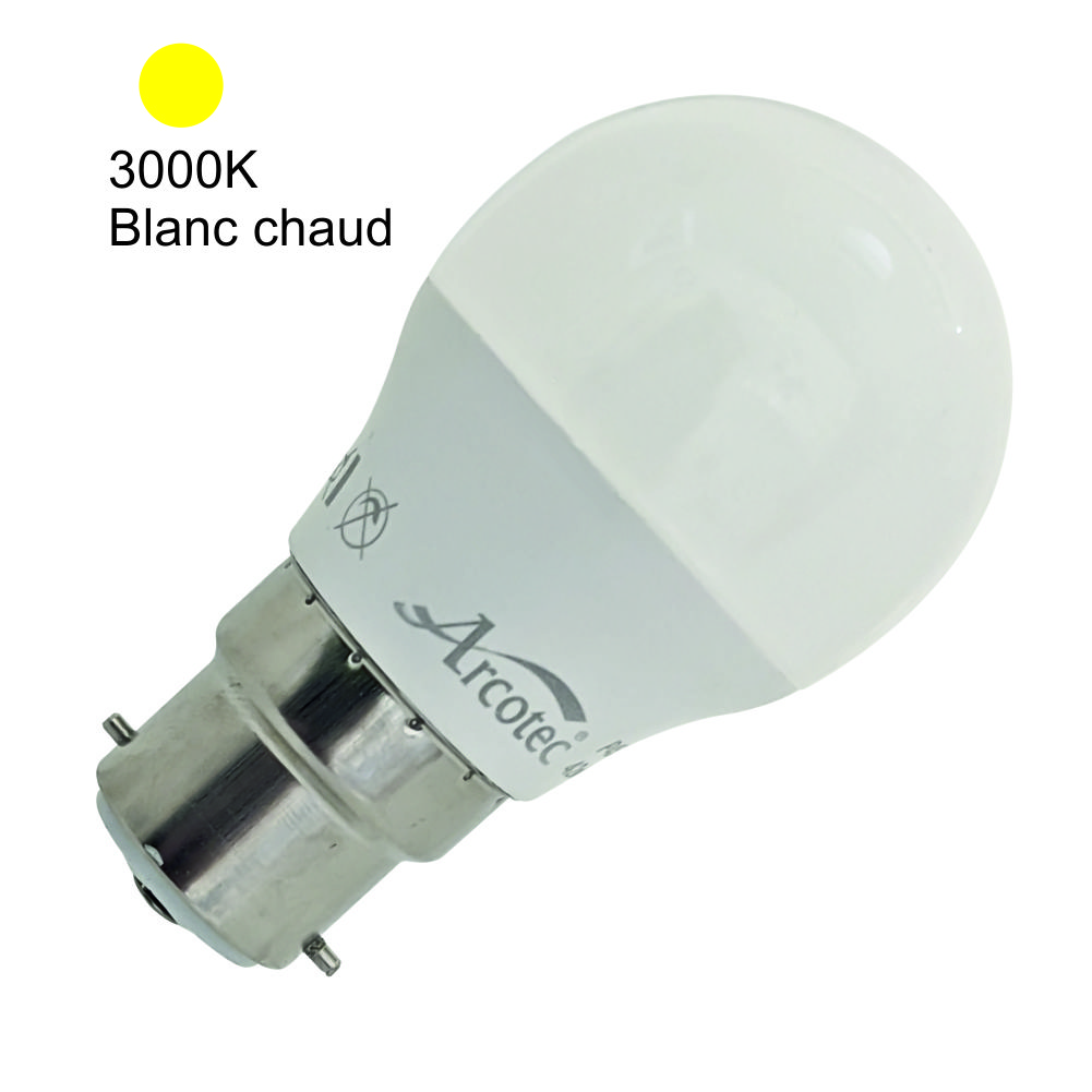 Ampoule LED B22 blanc chaud