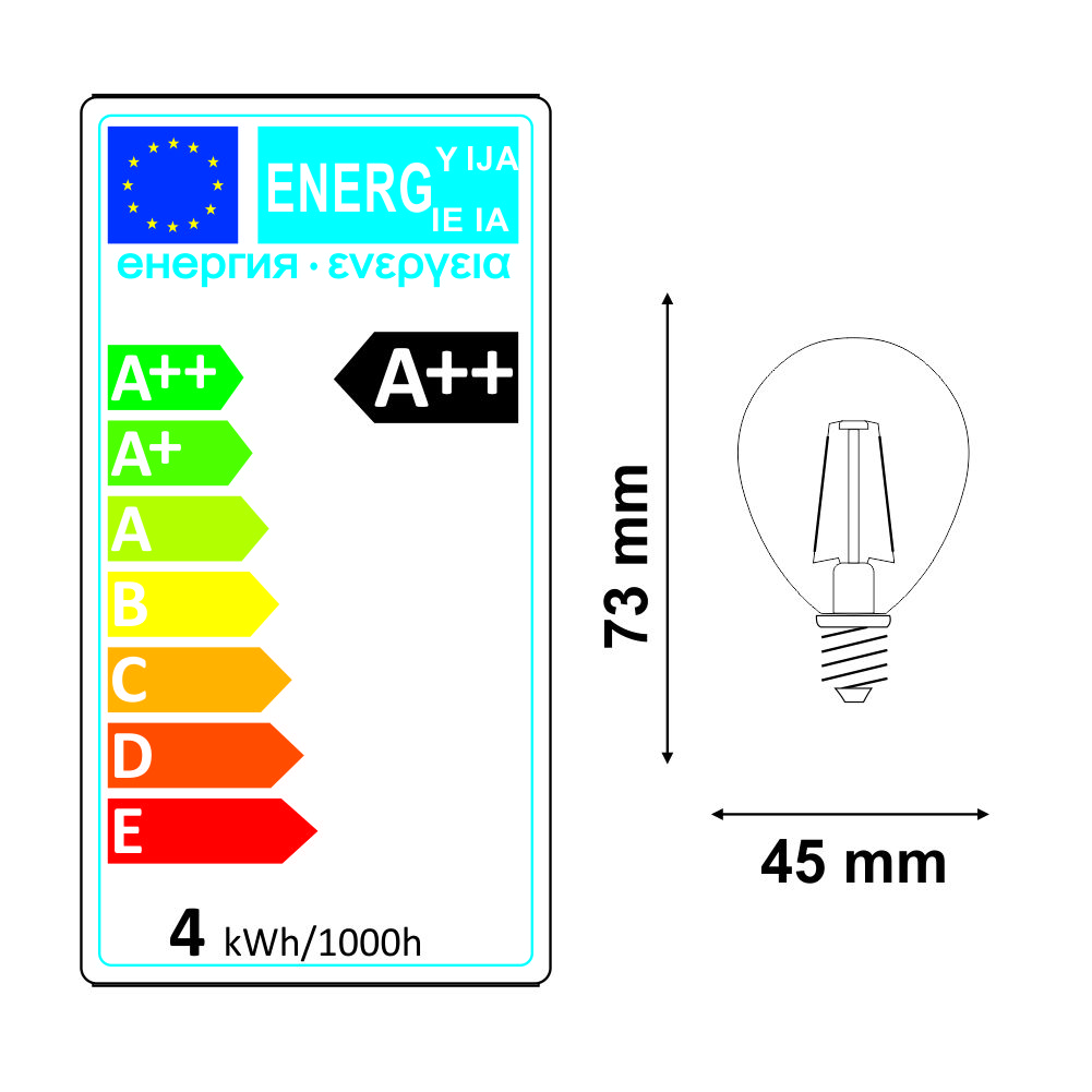 Ampoule LED Filament OSRAM E14 4W 470Lm Mini • IluminaShop France