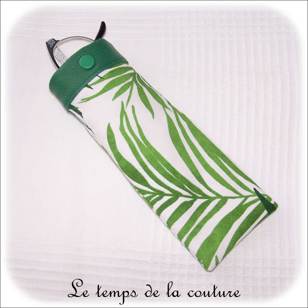 Pochette - droite - zippé - blanc vert feuillage br toucan21 - GFC