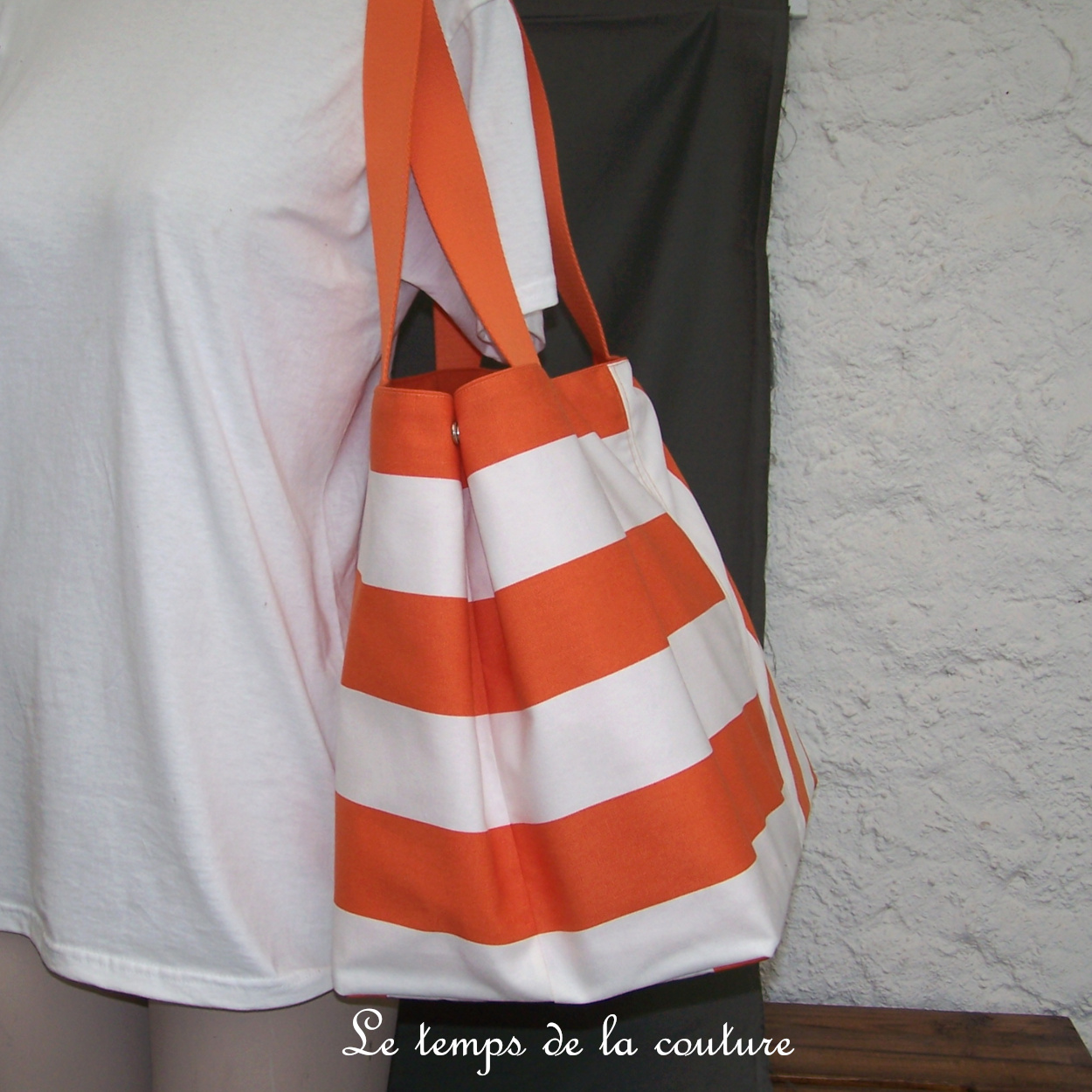 Sac - cabas non zippe - XL - plage orange 09