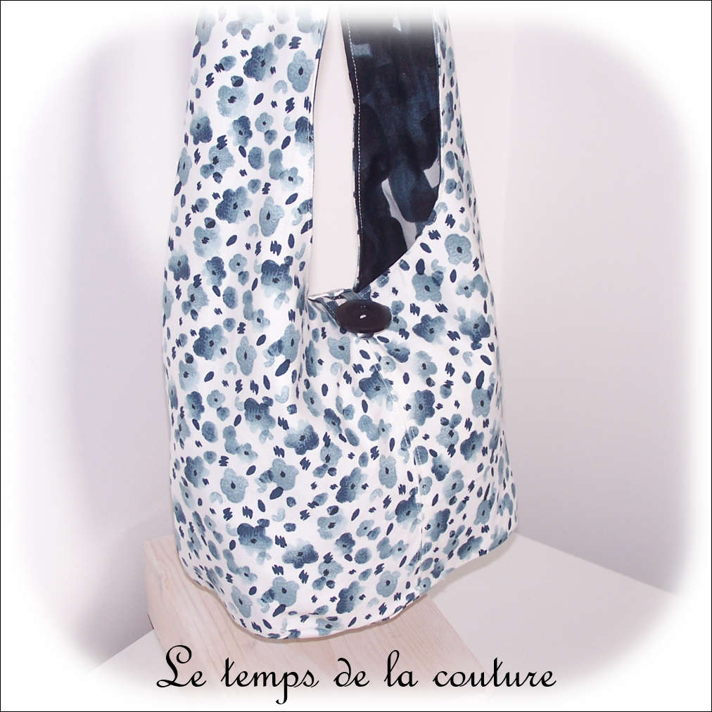 Sac - boho petit - blanc et bleu fleur ikea07 - GFC
