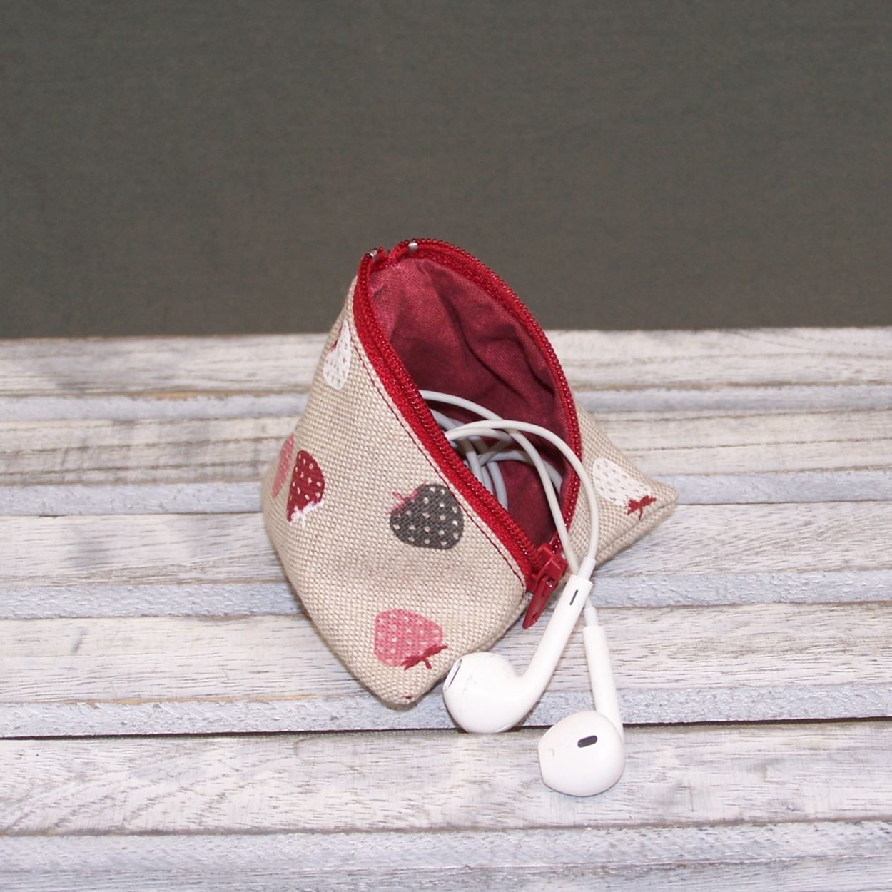 Berlingot - beige rouge fraise - 01