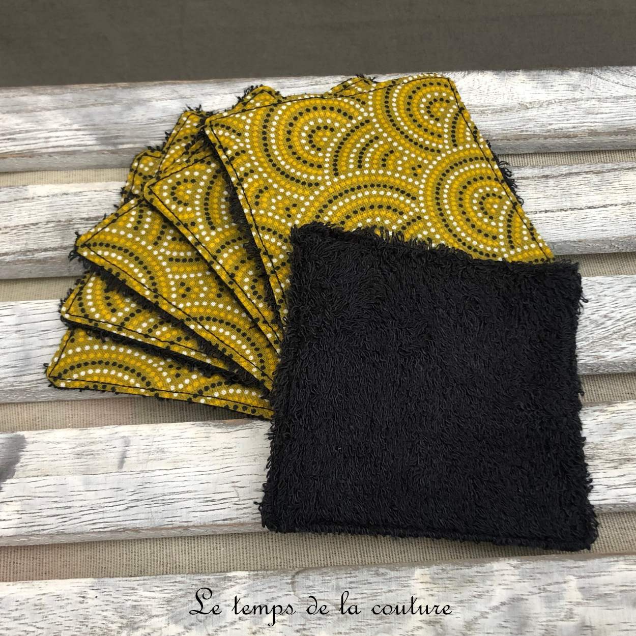 Sdb - lingette bambou noir - moutarde 02