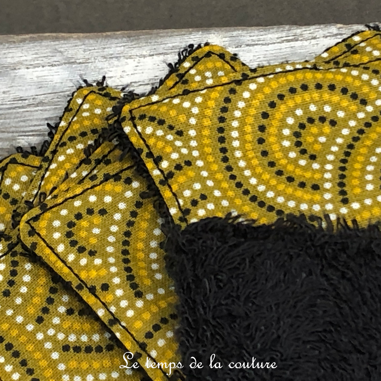 Sdb - lingette bambou noir - moutarde 03