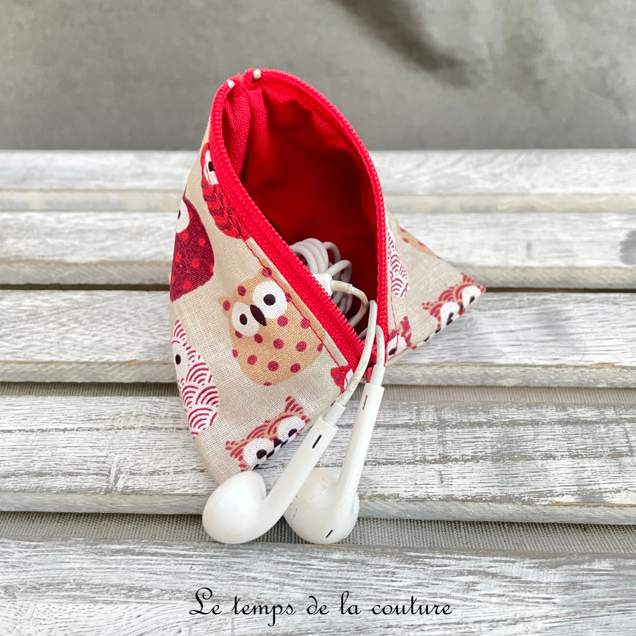 Berlingot - rouge beige bordeaux chouette hibou - 04