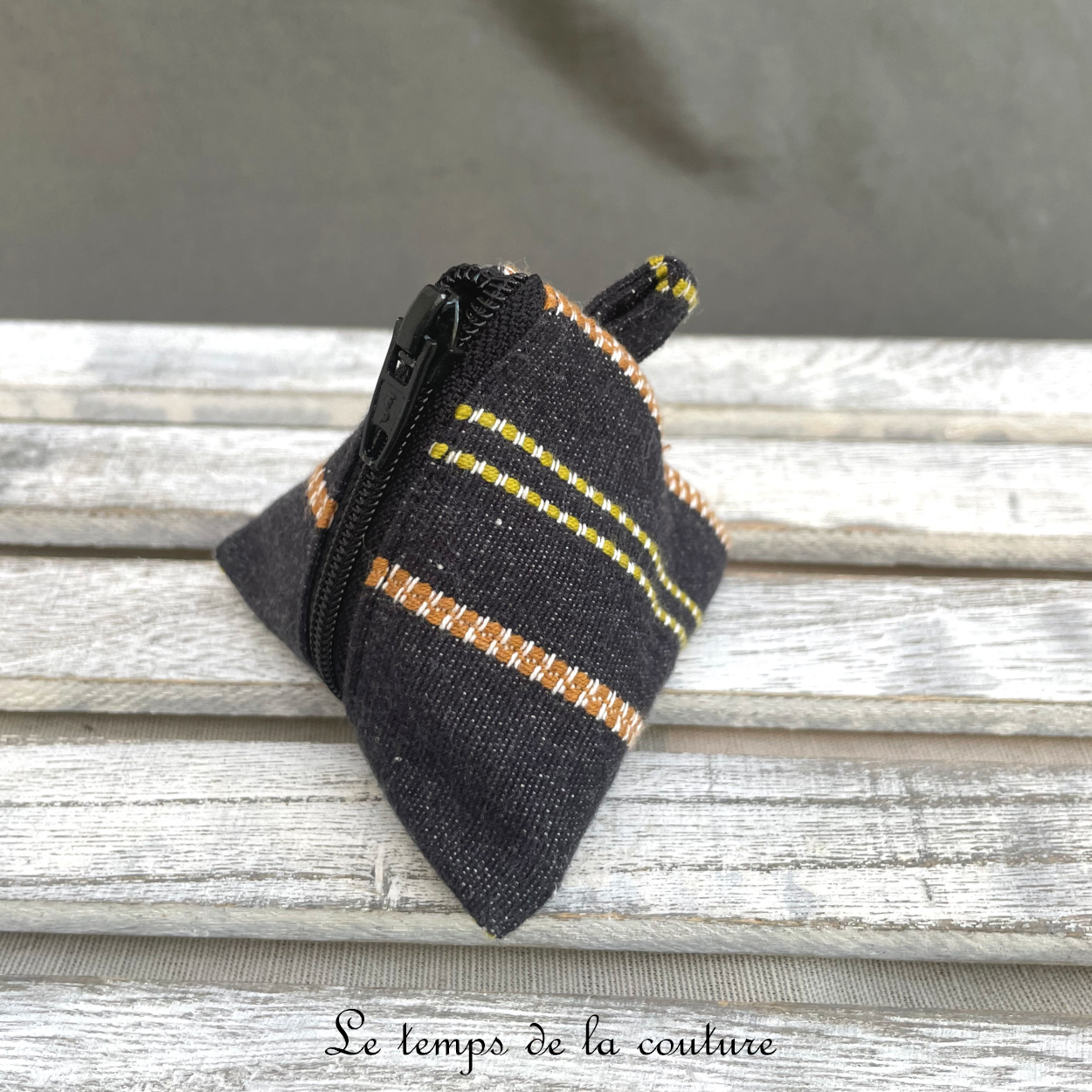 Berlingot - noir multicolore rayure marron anis - 03