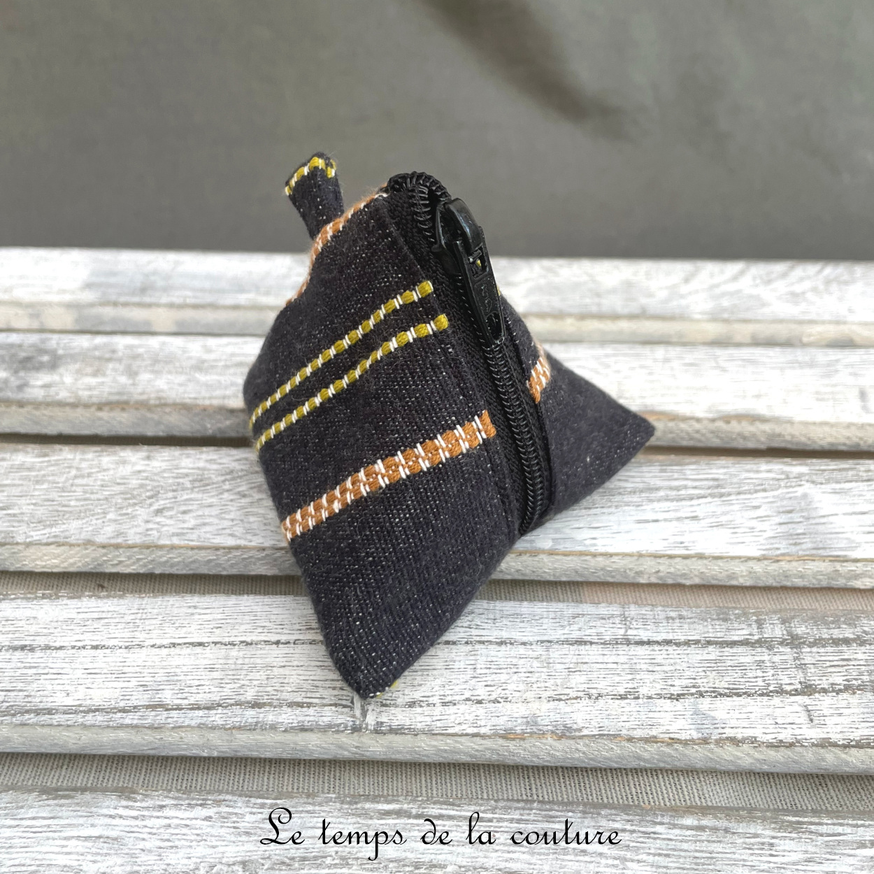 Berlingot - noir multicolore rayure marron anis - 04