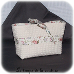 Pochette - soufflet - blanc nid abeille ecru imp rose ancienne02 - GFC