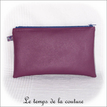 Pochette - droite - zippé - violet bleur br fleur04 - GFC