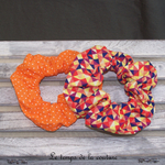 Sdb - Chouchou - orange point - multicolore geometrique 02