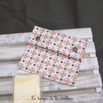 Sdb - pochette savon gris blanc orange02