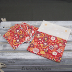 Sdb - hygiene lingette pochette savon - orange fleur japon 02