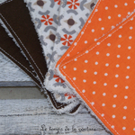 Sdb - lingette bambou - orange blanc gris03