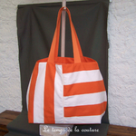 Sac - cabas non zippe - XL - plage orange 01