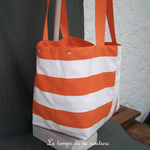 Sac - cabas non zippe - XL - plage orange 03